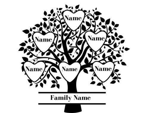 Family Tree Svg Bundle 2-15 Members Family Reunion Svg | Etsy Family Tree Template 4 Members, Family Tree Silhouette, Family Tree 4 Members, Family Tree Svg Free, Family Tree Designs Templates, Family Tree Design Ideas, Family Tree With Names, Besties Tattoos, Printable Family Tree