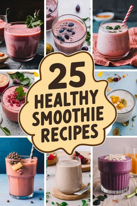 25 Healthy Smoothie Recipes for a Delicious and Nutritious Boost – Happy Muncher Heart Healthy Smoothies, Simple Smoothie Recipes, Jamie Miller, Smoothie Bowl Ingredients, Chocolate Protein Smoothie, Banana Protein Shake, Chocolate Smoothie Bowl, Green Smoothie Bowl, Cardiac Diet