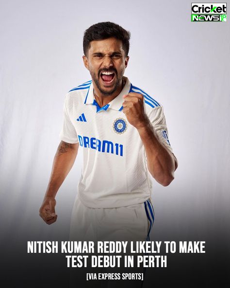 Nitish Kumar Reddy is set to make his Test debut in the first Test against Australia. 📸:NitishKumarReddy / Instagram #NitishKumarReddy #AUSvIND #India #Tests #WorldTestChampionship #BGT2025 #CricketNews18 Nitish Kumar Reddy, Nitish Kumar, Cricket News, 4k Hd, The First, Australia, India, Sports, Quick Saves