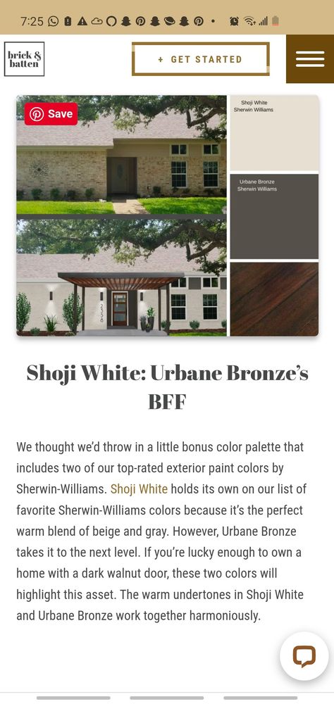 Shoji White And Urbane Bronze, Shoji White And Urbane Bronze Exterior, Urbane Bronze Sherwin Williams, Urbane Bronze, Shoji White, Walnut Doors, Sherwin Williams Colors, House Paint Exterior, House Paint