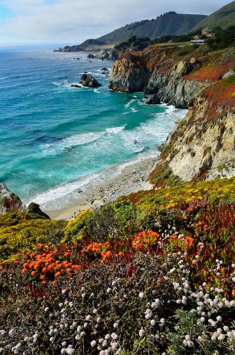 California Coast Pictures, Big Sur California Photography, Pecha Kucha, Big Sur Coastline, Nature Art Drawings, Big Sur California, California Photos, Coastal Painting, Dreamy Landscapes