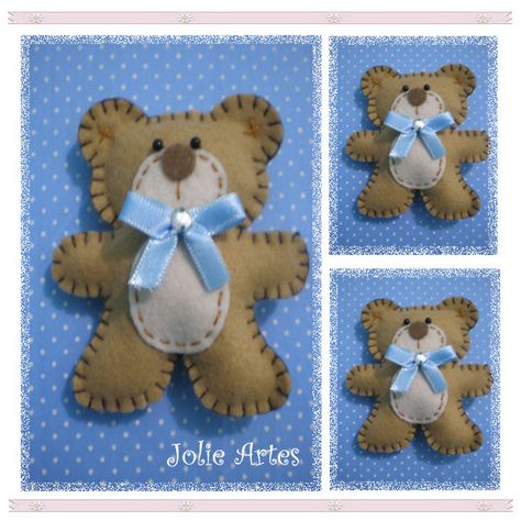 <3 This little Bear Matchbox Bed, Bear Pic, Felt Teddy Bear, Felt Bears, Felt Bear, Bear Craft, Bear Crafts, Operation Christmas Child, Felt Baby