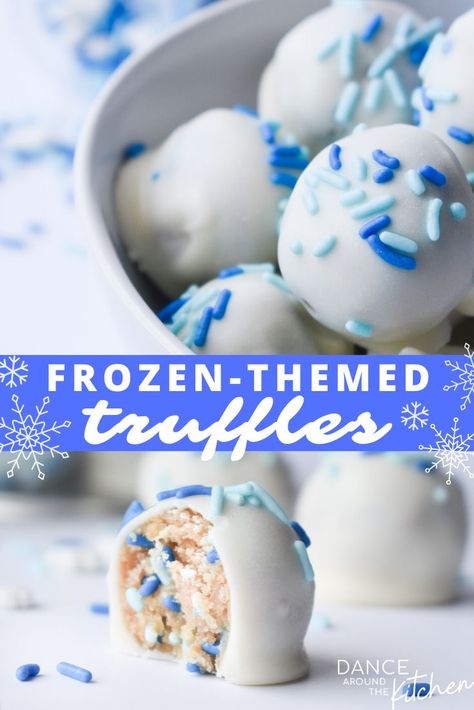 Funfetti Truffles taste like funfetti cake, but in a bite-sized truffle! With just four ingredients, they’re super easy to make and different sprinkles can used to fit the occasion!  #Truffles #Frozen #AlmondBark #Sprinkles #Funfetti Funfetti Truffles, Festive Appetizers, Handmade Candy, Funfetti Cake, Almond Bark, Cake Truffles, Scrumptious Desserts, Frozen Cake, Vanilla Wafers