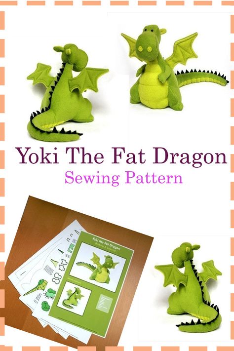 Dragon Sewing, Stuffed Dragon, Plush Sewing, Diy Sy, Patchwork Diy, Easy Knitting Projects, Animal Sewing Patterns, Trendy Sewing, Sewing Projects For Kids