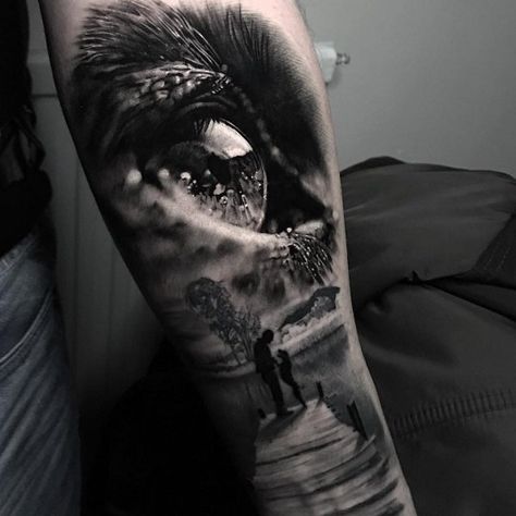 Realistic Eye Tattoo, Fantasy Tattoo, Realistisches Tattoo, Hyper Realistic Tattoo, Realistic Tattoo Sleeve, Tattoo Trend, Tattoo Zeichnungen, Wallpaper Retro, Realistic Tattoo