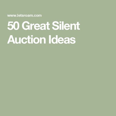 50 Great Silent Auction Ideas Silent Auction Donation Ideas, Silent Auction Donations, Live Auction Items, Auction Basket Ideas, Auction Donations, Auction Themes, Silent Auction Ideas, Auction Basket, Auction Baskets