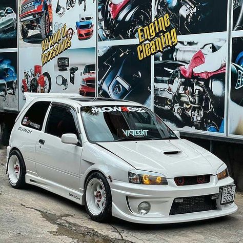 Starletnation784 on Instagram: “Straight outta Srilanka 🇱🇰 What y'all think about this beauty??🇯🇵🇱🇰 GlanzaV!! #glanza #ep82gt #toyotastarlet #Toyota #jdmsociety…” Toyota Race Car, Toyota Glanza Modified, Toyota Starlet Modified, Ep82 Starlet, Toyota Starlet Gt Turbo, Glanza Toyota, Starlet Toyota, Toyota Starlet Glanza, Starlet Glanza