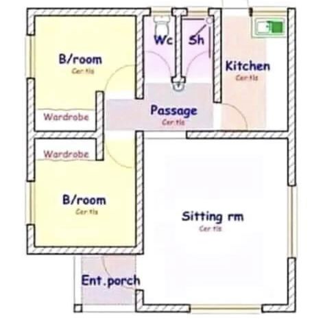 Town House Plans, Flat House Design, Drawing House Plans, 2bhk House Plan, Three Bedroom House Plan, Bungalow Floor Plans, Indian House Plans, Little House Plans, Free House Plans