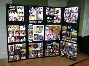 high school graduation party ideas - Bing Images Graduation Photo Boards, Graduation Party Picture Display, Graduation Photo Displays, Graduation Open House Ideas, Graduation Display, Graduation Party Pictures, Senior Board, Graduation Boards, Graduation Open House