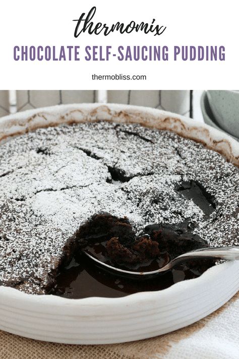 A rich Thermomix Chocolate Self-Saucing Pudding that will satisfy even the biggest of chocoholics! This is one of the best winter desserts ever! Self Saucing Pudding, Thermomix Baking, Bellini Recipe, Healthy Sweet Snacks, Thermomix Desserts, Winter Desserts, Quick Desserts, Thermomix Recipes, Chocolate Pudding