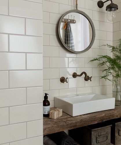 Off white subway tile Cream Subway Tile, Cream Tile Bathroom, Bathroom Cream, Bathroom Tiles Combination, Stairs Bathroom, Cream Tile, Cream Bathroom, Subway Tiles Bathroom, Topps Tiles