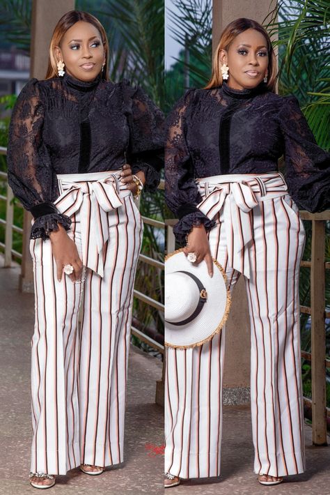 Organza Tops Designs Latest, Lace Bubu, Tops For Palazzo Pants, Organza Tops, Office Wears, 2piece Outfits, Organza Top, African Lace Dresses, Palazzo Pant