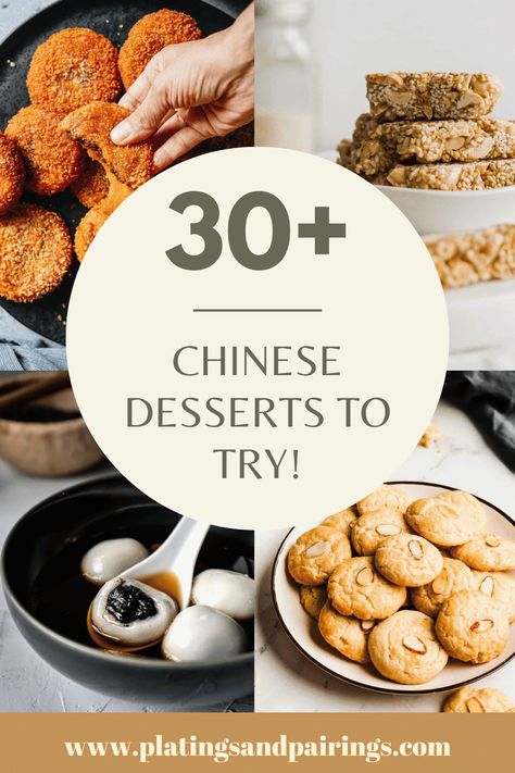 Chinese Dessert Recipe Traditional, Easy Chinese Desserts, Chinese Deserts Recipes, Chinese Pastry Recipes, Chinese Appetizers For Party, Chinese Desserts Traditional, South East Asian Recipes, Asian Deserts Easy, Chinese Snack Recipes