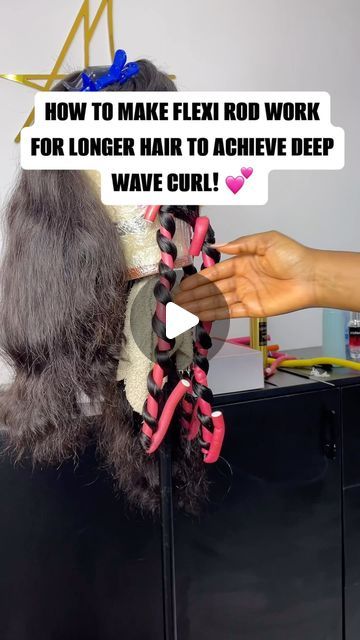 WIG REVAMP, WIGMAKER & HAIRSTYLIST on Instagram: "Achieving a longer lasting Deep wave curl without a professional crimper. Wow 😯 This hack is so useful for the flexi rod curls! 😍 You Should Try This hack I learnt on IG💕 Video credit @_kayshair @arabellahairofficial Follow @ariaallure to get more hair inspiration #ariaallure #hairdo #hdlacewig #hairtutorial #hairstylist #gluelesswig #hairtransformation #hairstyles #hairgasm" Rod Curls, Flexi Rod Curls, Flexi Rods, Ig Video, Sew In Weave, Waves Curls, Deep Wave, Hd Lace, Hair Transformation