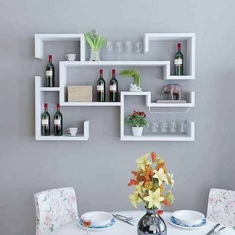 Modern Wall Shelf, Bedroom Cupboard Designs, Wine Shelves, Regal Design, Wall Shelf Decor, Wall Shelves Design, Furniture Design Living Room, Shelf Design, 인테리어 디자인