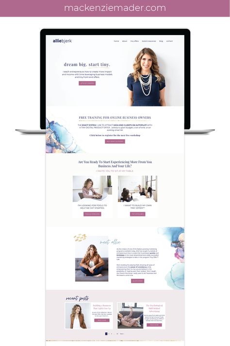 Entrepreneur Website Design, Female Website Design, Website Design Coaching, Newsletters Ideas, Coaching Websites, Website Styles, Website Design Inspiration Business, Entrepreneur Website, Pretty Website