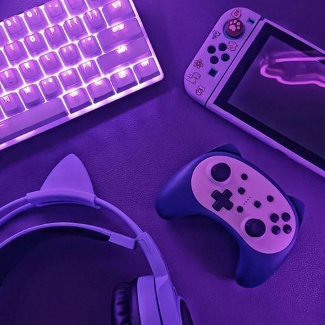 Purple Midnight gaming set Purple Streamer Aesthetic, Gamer Art Aesthetic, Gaming Aesthetic Purple, Gamer Purple Aesthetic, Neon Gaming Aesthetic, Purple Gamer Aesthetic Wallpaper, Gaming Purple Aesthetic, Purple Game Aesthetic, Gaming Pfp Aesthetic