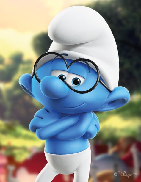 Brainy Smurf | Smurfs Wiki | Fandom Smurfs Cartoon, Brainy Smurf, The Smurfs 2, French Name, Smurf Village, Lost Village, Fred Armisen, Evil Wizard, Papa Smurf