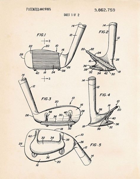 Golf Drawing, Golf Tattoo, Vintage Golf Clubs, Golf Images, Best Golf Clubs, Golf Stuff, Golf Prints, Miniature Golf Course, Golf Art