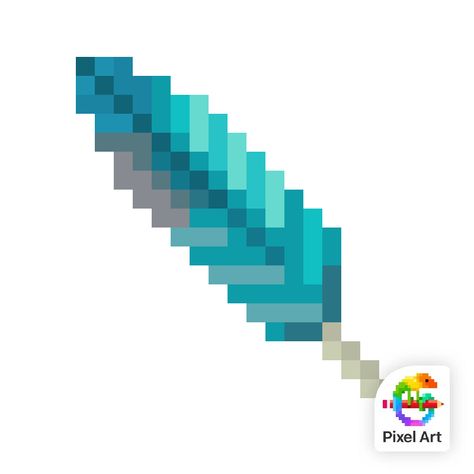 𝒜𝓇𝓉 ℴ𝓃 𝓅𝒾𝓍ℯ𝓁 𝒶𝓇𝓉 Pixel Art Pattern, Blue Feather, Pattern Art, Pixel Art, Pattern, Blue, Art