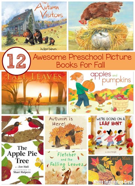 Fingerplays For Toddlers, Fall Books Preschool, Fall Picture Books, Books For Fall, Books For Preschool, Books For Preschoolers, Preschool Pictures, Farm Books, Leaf Book