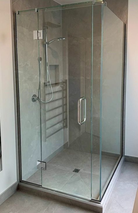 Corner Showers NZ | Frameless Corner Showers | Stake Glass Corner Showers, Sliding Shower Screens, Frameless Glass Balustrade, Room Finds, Shower Sliding Glass Door, Corner Shower Enclosures, Shower Installation, Reeded Glass, Glass Pool