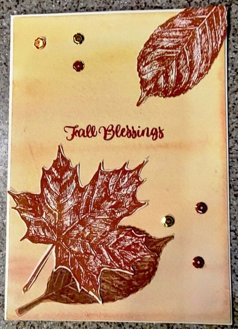 2024 Thanksgiving/Fall  Card 16 - Scrapbook.com Pretty Leaf, Thanksgiving Cards, Watercolor Leaves, Fall Cards, Paper Pads, Ink Pad, Ink Pads, Fall Thanksgiving, Tim Holtz