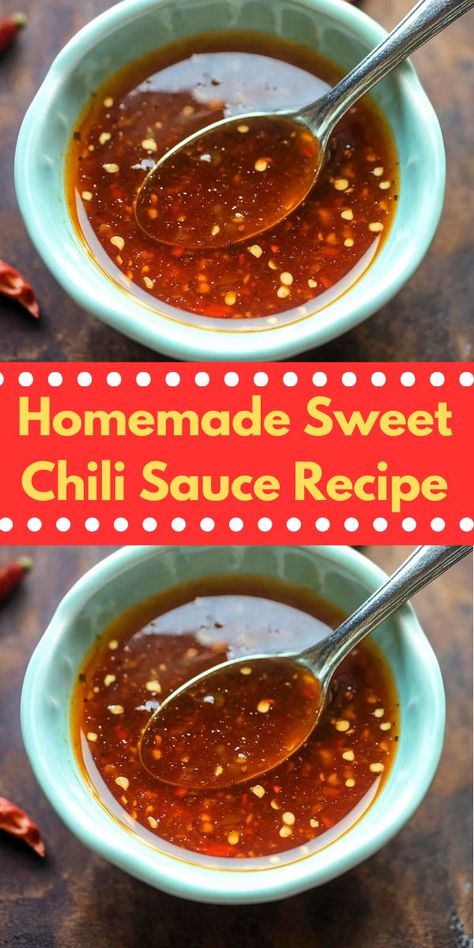 Looking for a delicious sauce recipe? This Homemade Sweet Chili Sauce Recipe is just what you need! Perfect for chili recipes, it’s great for dinner recipes for family or dinner ideas easy to create. Chili Meals, Homemade Sweet Chili Sauce, Sweet Chili Sauce Recipe, Chili Sauce Recipe, Chili Recipe Crockpot, Chili Recipe Easy, Crockpot Dishes, Tasty Healthy, Sweet Chili Sauce