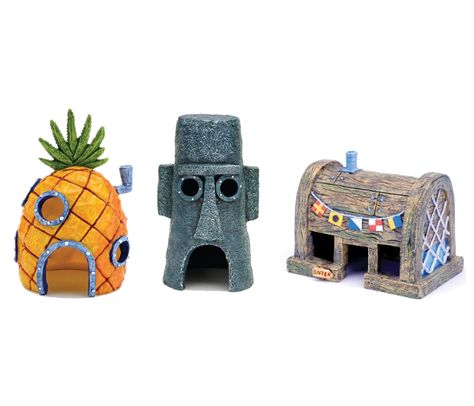 Fish Tank House, Spongebob Fish Tank, Tank House, Spongebob House, Pineapple House, Fish Tank Cleaning, Krusty Krab, Mini Aquarium, Aquarium Ornaments