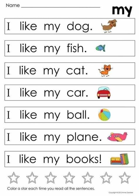 Phonics reading practice Phonics Reading Passages, Preschool Sight Words, Kids Worksheet, Reading Comprehension For Kids, Cvc Words Kindergarten, Sight Word Sentences, English Worksheets For Kindergarten, Kindergarten Reading Activities, Kindergarten Reading Worksheets