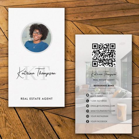 Vertical Business Card Design, Real Estate Agent Business Cards, Qr Code Photo, Realtor Cards, Remax Real Estate, Real Estate Business Card, Realtor Business Cards, Unique Business Cards Design, Real Estate Agent Marketing