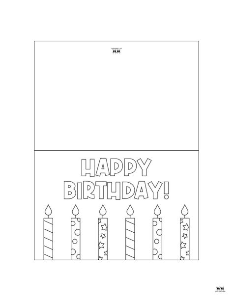 Free Printable Birthday Cards For Grandma, Birthday Card Ideas Printable, Happy Birthday Coloring Card, Coloring Birthday Cards Printable, Foldable Birthday Cards Free Printable, Homemade 40th Birthday Cards, Printable Birthday Cards Free Men, Free Printable Birthday Cards To Color, Birthday Card Coloring Printable