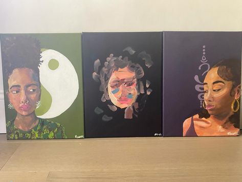 Here is them all together #triptych #paintings #portrait Triptych Portrait, Triptych Art, Paintings, Quick Saves, Art