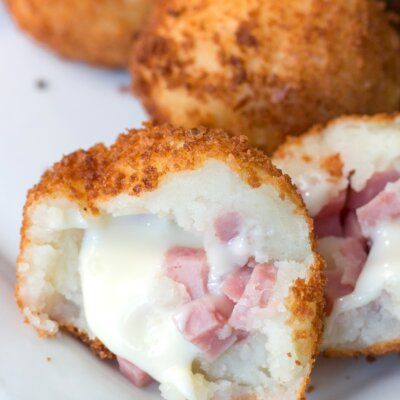 Ham And Cheese Potato Croquettes, Ham And Potato Croquettes, Ham And Cheese Croquettes Recipe, French Croquettes Recipe, Ham And Cheese Croquettes, Air Fryer Croquettes, Croquetas Recipe, Ham And Cheese Recipes, Cuban Croquetas