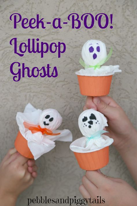 How to make cute Peek-a-boo Lollipop Ghosts for Halloween Lollipop Ghosts, Easy Halloween Diy Crafts, Ghosts For Halloween, Halloween Lollipop, Ghost Crafts, Fun Halloween Crafts, Easy Halloween Crafts, Easy Diy Halloween, Halloween Diy Crafts