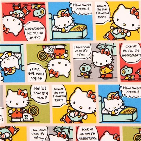 Beige Hello Kitty, Hello Kitty Comic, Hello Kitty Cute, Hello Kitty Merchandise, Hello Kitty Images, Manga Story, Kitty Images, Hello Kitty Backgrounds, Black Cartoon Characters