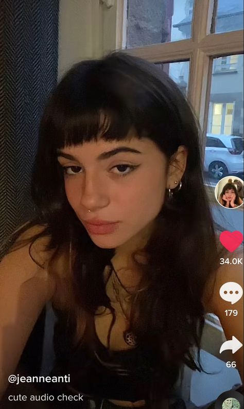 Choppy Wolfcut With Bangs, Medium Length Haircut Fringe, Mini Fringe Hair, Soft Micro Bangs, Microbangs Short Hair Round Face, Black Hair Baby Bangs, Short Thick Bangs, Medium Alt Hair, Black Hair Short Bangs