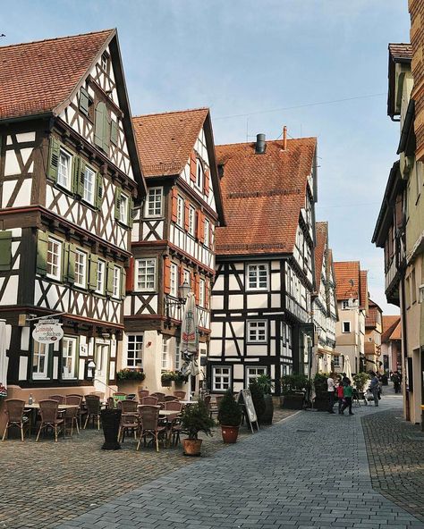 Old German Town Aesthetic, Windenburg Aesthetic, German City Aesthetic, Old German Houses, Germany Houses, European Cityscape, Medieval Door, German Town, German Houses