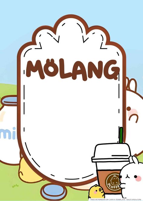 Molang Birthday, Floating Balloons, Disney Invitations, Birthday Disney, Free Birthday, Throw A Party, Templates Free, Activity Games, Classic Games