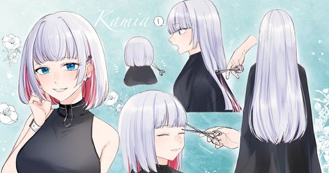 Anime Haircuts, Bob Cut Hair, Anime Haircut, Forced Haircut, Hair Patterns, Cut Hair, Anime Hair, Good Hair Day, Photography Wallpaper