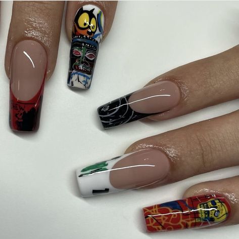 Sally Nails, Ny Nails, Gothic Nails, Drip Nails, Nail Tattoo, Classy Nails, Nail Art Diy, Dream Nails, Funky Nails