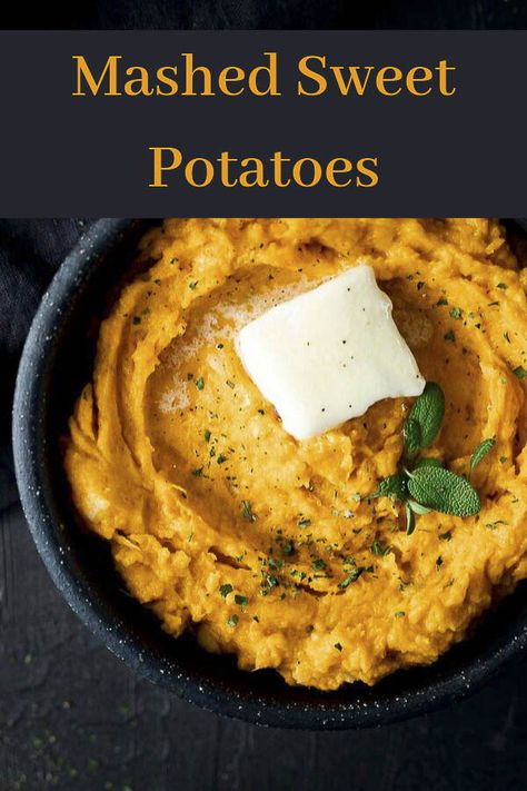 Savory Mashed Sweet Potatoes, Mashed Sweet Potatoes Recipe, Grands Recipes, Lasagna With Bechamel Sauce, Mashed Yams, Sweet Potato Recipes Mashed, Roasting Garlic In Oven, Sweet Potatoes Recipe, Honey Cream