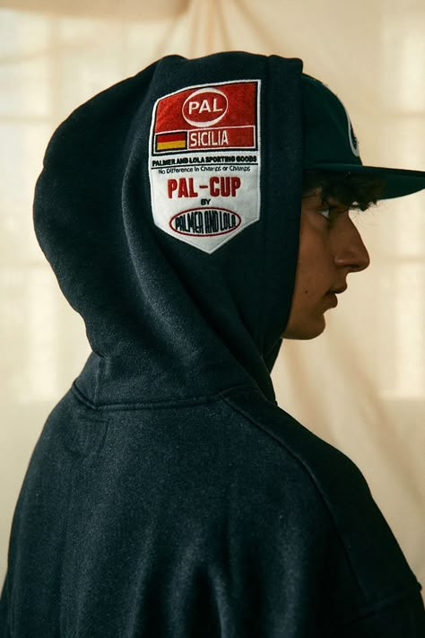 PAL Sporting Goods Spring/Summer 2024 Loobook | Hypebeast Work Wear Outfits Men, Hoodie Ideas Design, Hypebeast Brands, Mens Outfits Streetwear, Racing Clothes, Hoodie Design Ideas, Ss 25, Targa Florio, Racing Design