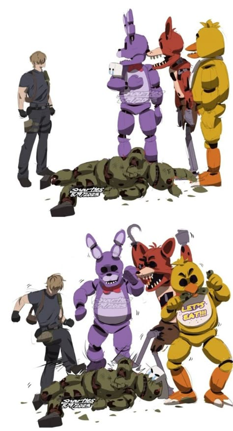 2/4 Animatronic Fnaf, Five Night At Freddy, Fnaf Wallpapers, Resident Evil Leon, Fnaf Fanart, Fnaf Movie, Fnaf Comics, Fnaf Memes, Fnaf Funny