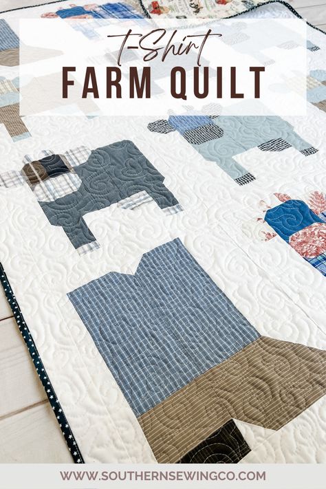 Farm Sewing Projects, Cow Quilt Pattern Free, Farm Quilts Ideas, Cow Quilt Pattern, Novelty Quilts, Cow Quilt, Farm Quilts, Farm Quilt Patterns, Farm Animal Quilt