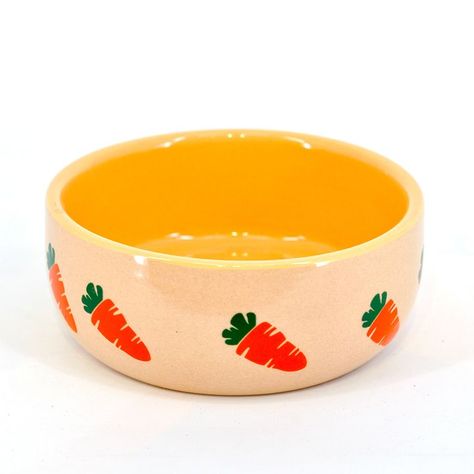 Glazed Carrot, Guine Pig, Pet Bunny Rabbits, Cat Food Bowl, Glazed Carrots, Pet Bunny, Ceramic Glaze, Food Bowl, Hamsters