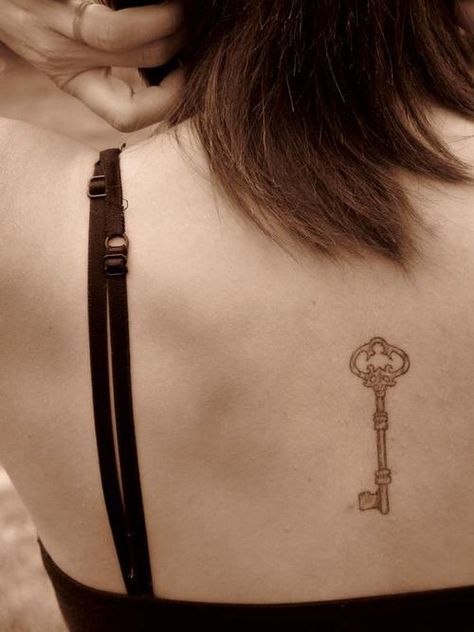 Antique Key Tattoos, Skeleton Key Tattoo, Key Tattoo Designs, Latest Tattoo Design, Key Tattoos, Key Tattoo, Latest Tattoos, Tattoo Designs And Meanings, Girly Tattoos