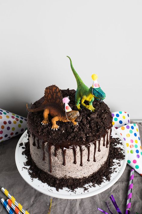 Torta gio 4años Dinosaur Cake For Boys, Snowflake Wedding Cake, Birthday Truffles, Dino Cake, Dinosaur Cake Toppers, Dinosaur Birthday Cakes, Chocolate Oreo, Basic Cake, Dino Birthday Party