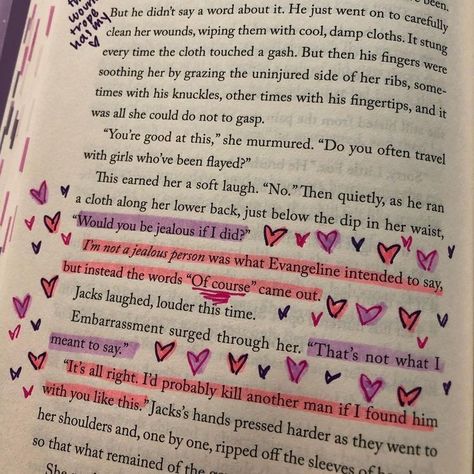 Caraval Annotated, Heart Annotations, Jacks And Evangeline Quotes, Evajacks Quotes, Cute Annotations, Book Annotations Aesthetic, Annotations Aesthetic, Caraval Book, Annotated Books