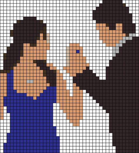 Vampire Diaries Perler Beads, Twilight Pixel Art, Vampire Pixel Art, Vampire Crochet, Gilbert Vampire Diaries, Elena Gilbert Vampire, Damon Y Elena, Christian Cross Stitch Patterns, Pixel Grid